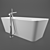 Ideal Standard Bathtub & Mixer 3D model small image 2