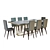 Sleek Modern Dining Chair 3D model small image 2