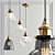 Retro Industrial Pendant Lighting 3D model small image 2