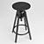 Ikea Dalfred Bar Stool: Stylish and Adjustable 3D model small image 3