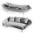 Avi Sofa: Luxurious and Curved Seating for Ultimate Comfort 3D model small image 3