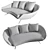 Avi Sofa: Luxurious and Curved Seating for Ultimate Comfort 3D model small image 4