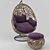Cozy Oval Swing Chair 3D model small image 6