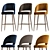 Elegant Ava Bar Chair 3D model small image 1