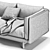 Elegant Wendelbo Kite Sofa 3D model small image 5