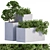 Concrete Outdoor Plants Box 3D model small image 1