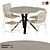 Modern Outdoor Chair and Table Set 3D model small image 1