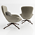 EBARZA Vigo Swivel Chair: Stylish Comfort for Modern Living 3D model small image 2