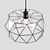 Vintage Geometric Stained Glass Chandelier 3D model small image 2