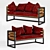 Modern Divan Sofa Bed, 170cm Wide 3D model small image 1