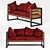 Modern Divan Sofa Bed, 170cm Wide 3D model small image 2