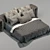 Elegant Bed Frame with Textured Materials 3D model small image 7