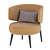 Elegant Lucerne Armchair by Frato 3D model small image 1
