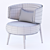 Elegant Lucerne Armchair by Frato 3D model small image 4