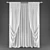 Sleek Silver Curtain Set 3D model small image 2