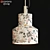 Modern Stone Design Celling Lamp 3D model small image 2