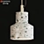 Modern Stone Design Celling Lamp 3D model small image 3