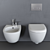 Flaminia Spin Wall-Hung Toilet & Bidet 3D model small image 3