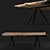 Live Edge Walnut Slab Dining Table 3D model small image 3