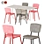 Sleek NORDEN Table & KARLJAN Chairs 3D model small image 1