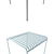 Palissade Table Stool: Sleek and Versatile 3D model small image 4