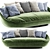 Luxury Italian Lacoon Sofa 3D model small image 1