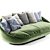 Luxury Italian Lacoon Sofa 3D model small image 3