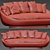 Luxury Italian Lacoon Sofa 3D model small image 4