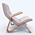 Sleek Zen Crasshopper Chair 3D model small image 2