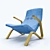 Sleek Zen Crasshopper Chair 3D model small image 5