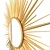 Golden Sunburst Mirror 3D model small image 2