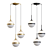 Elegant Glass Pendant Lamp 3D model small image 1