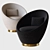 Elegant Aggi Armchair: Hamilton Conte 3D model small image 1