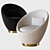 Elegant Aggi Armchair: Hamilton Conte 3D model small image 2