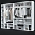 Sleek Sipario Wardrobe by Pianca 3D model small image 3