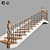 Elegant Classic Staircase 3D model small image 1