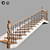 Elegant Classic Staircase 3D model small image 3