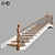 Elegant Classic Staircase 3D model small image 13