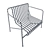 Palissade Lounge Chair Low with Ottoman 3D model small image 4