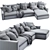 Contemporary Indera Sofa: The Perfect Weekend Retreat 3D model small image 4