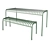 Sleek Palissade Table & Bench Set 3D model small image 1