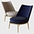 Elegant Aurora Armchair by Cantori 3D model small image 1