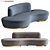 Sleek Shorty Sofa by Vladimir Kagan 3D model small image 1