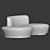 Sleek Shorty Sofa by Vladimir Kagan 3D model small image 2