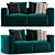 Zanotta Gamma 2-Seater Sofa: Sleek and Comfortable 3D model small image 2
