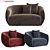 Elegant Lobby Sofa | Wendelbo 3D model small image 1