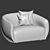 Elegant Lobby Sofa | Wendelbo 3D model small image 2