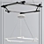 Sleek LED Metal Pendant Light 3D model small image 3