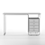 Modern Minimalist Zanotta Desk 3D model small image 2