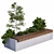 Modern Plant Bench: Urban Oasis 3D model small image 1